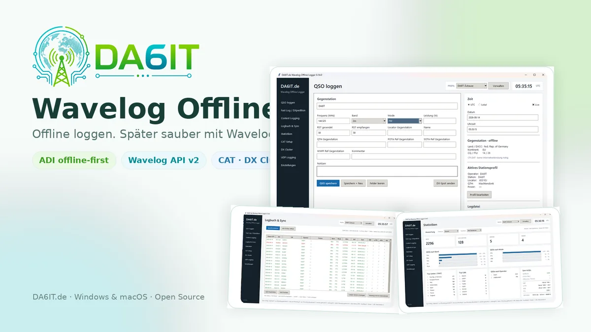 Wavelog Offline Logger Oberfläche