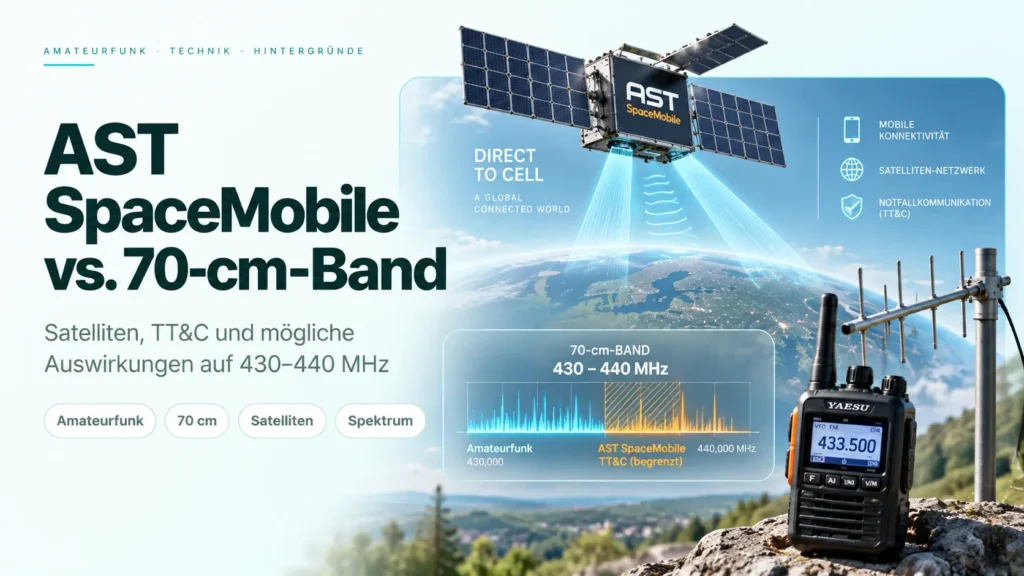 Kommerzieller Angriff aus dem Orbit: Verliert der Amateurfunk das 70‑cm‑Band an AST SpaceMobile?